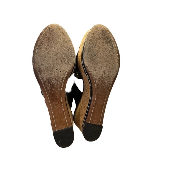 Donald J. Pliner Black Wedge Cork Sandals - Picture 6 of 8